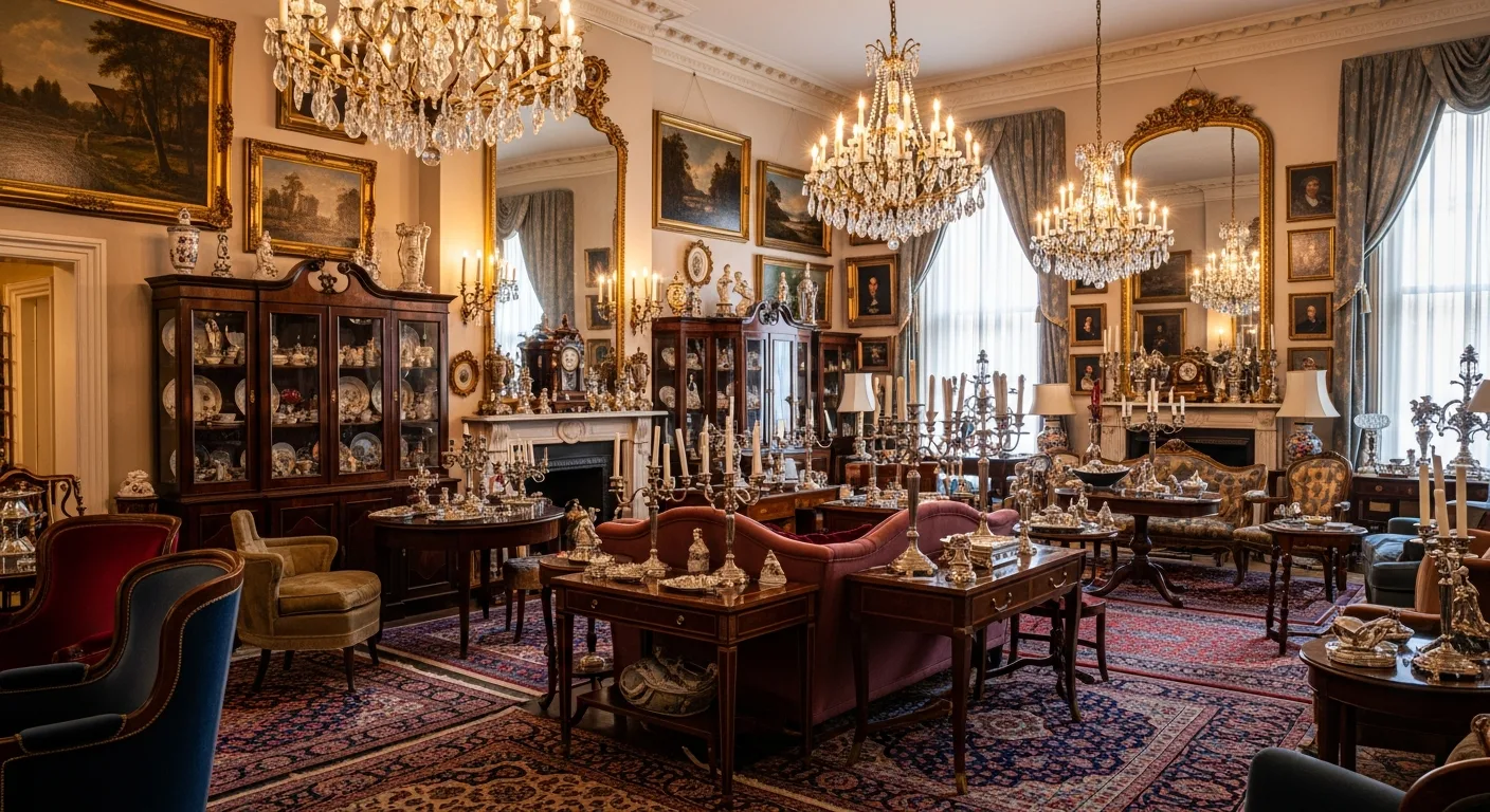 A furnished home staged for an estate sale